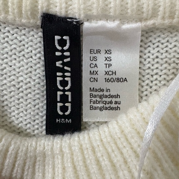 H&M Cream Textured Knit Sweater - Picture 3 of 4